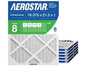 Aerostar 16.375x21.5x1 MERV 8 Air Filter, 6 Count, ACTUAL SIZE (16.50 x 21.50 x 0.75), HVAC, Air Conditioning & Furnace Filter Captures Dust, Lint & Pollen (MPR 600 / FPR 5), Made in USA
