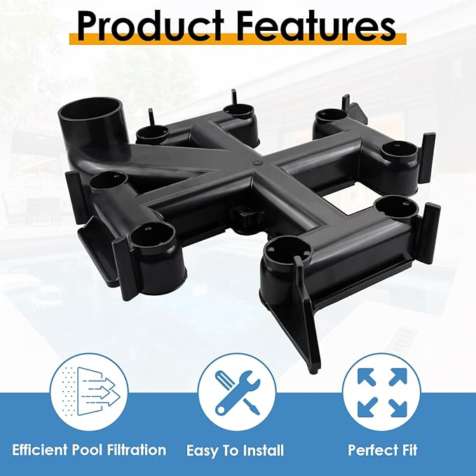 59023700 Manifold Top with Air Bleed, Compatible with FNS Plus 24, 36, 48, 60 Pool and Spa D.E. Filter, Replace# V38-140 and 25357-600-000 Pentair Pool Filters