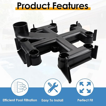 59023700 Manifold Top with Air Bleed, Compatible with FNS Plus 24, 36, 48, 60 Pool and Spa D.E. Filter, Replace# V38-140 and 25357-600-000 Pentair Pool Filters