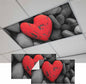 Fluorescent Light Covers for Ceiling Lights Love Heart Stone Magnetic Light Filters 2 Pack 4x2 ft Black Red Ceiling Lights Cover for Classroom Office School Home Drop Lamp Decor