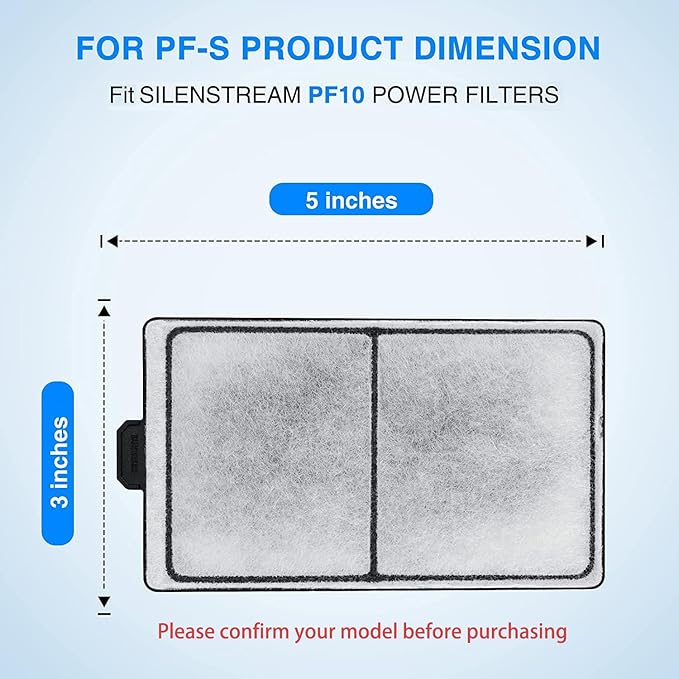 HiTauing 8 Packs PF-S Filter Cartridge for PF10 Power Filters, Only Fit to Model PF10 Power Filters