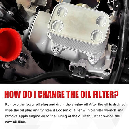 Upgraded Aluminum Oil Filter Housing Assembly Fit for VW Amarok Passat 2.0L 2012-2014 A3 Q3 2.0L 2012-2014 Replaces# 03L115389H 03L-115-389-H 03L115389B 03L115389C 03L115389G 03L115389G