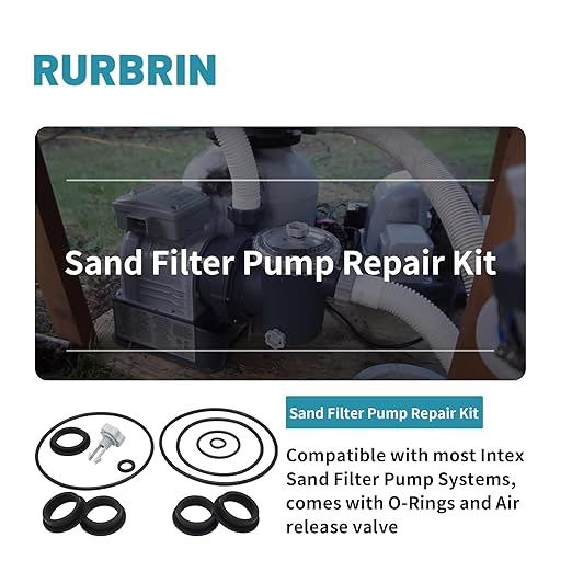 Sand Filter Pump Repair Set Compatible with Intex Sand Filter Pumps, 25013 Air Release Valve & O-Ring Parts (12 PCS)