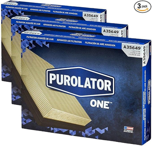 Purolator A35649 PurolatorONE Advanced Engine Air Filter Compatible With Select Toyota Vehicles (Pack of 3)