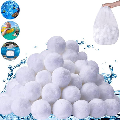 4.6 lbs Pool Filter Balls for Sand Filter, Eco-Friendly Reusable Pool Fiber Filter Balls Replace Pool Filter Sand, Pool Filter Media Balls for Swimming Pool (Equals 150 lbs Pool Filter Sand)