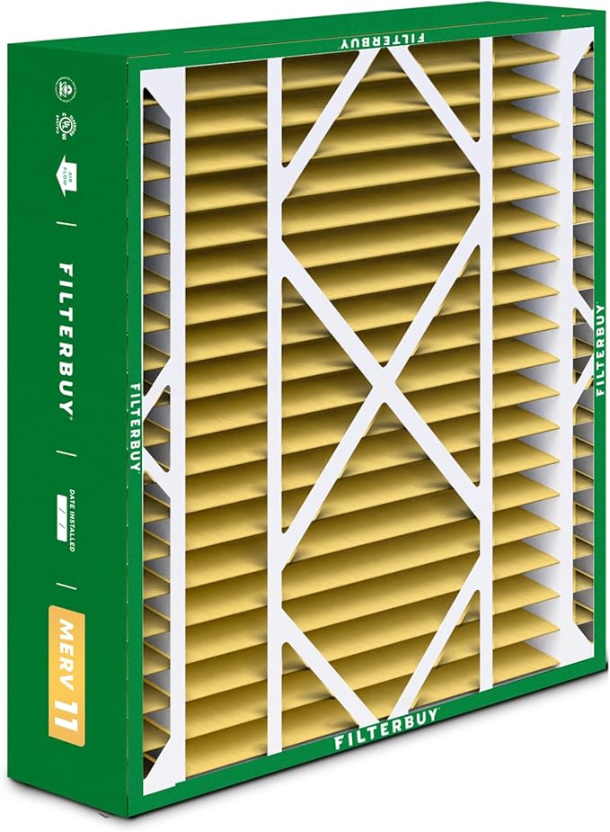 Filterbuy 20x26x5 Air Filter MERV 11 Superior Pet & Allergy Defense (2-Pack), Pleated HVAC AC Furnace Filters for Electro-Air, Lennox, White Rodgers, and More (Actual Size: 20.00 x 25.88 x 4.88)