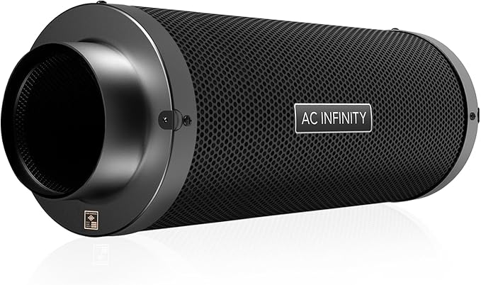 AC Infinity Air Carbon Filter 10" with Premium Australian Virgin Charcoal, for Inline Duct Fan, Odor Control, Hydroponics, Grow Rooms