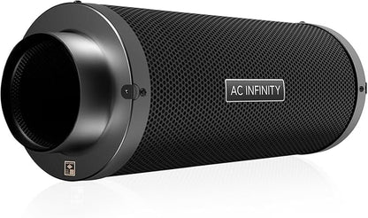 AC Infinity Air Carbon Filter 10" with Premium Australian Virgin Charcoal, for Inline Duct Fan, Odor Control, Hydroponics, Grow Rooms