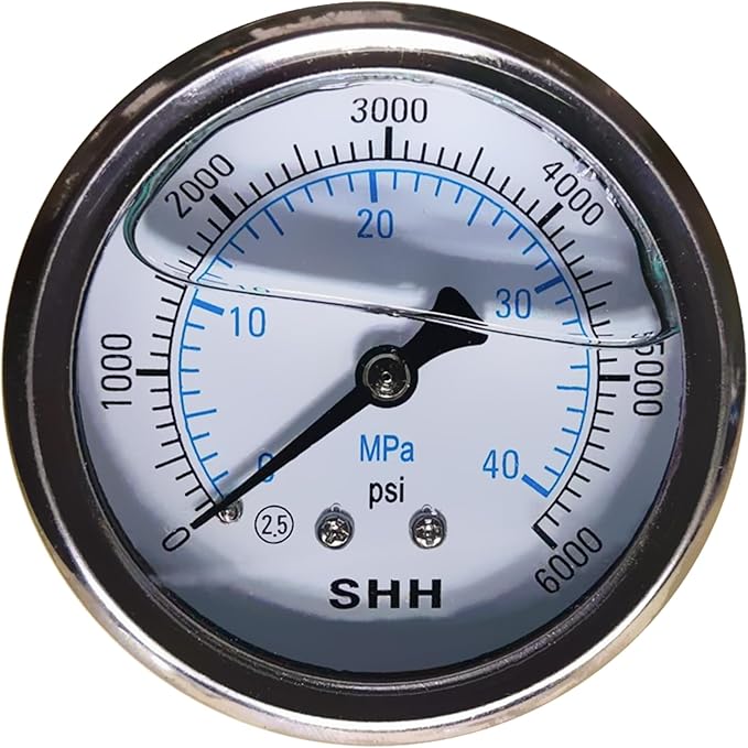 TUXING 6000Psi 40Mpa Pcp Air Compressor High Pressure Gauge Thread Air Manometer Paintball High Pressure Pump Accessories M14*1.2 Thread (Pressure Gauge)