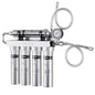 Vortopt Under Sink Water Filtration System,NSF Certified to Standards, Stainless Steel Water Filter,0.01μm Fine Filtration,Retains Beneficial Minerals,with Pressure Gauge,U2 (5 Filters)