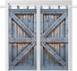 Farmhouse Wood Grain Bathroom Curtains 63 Inch Length, Window Curtains Tab Top, Vintage Country Barn Gate Textured Light Filtering Window Treatments Drapes 52"x63" 2 Panel