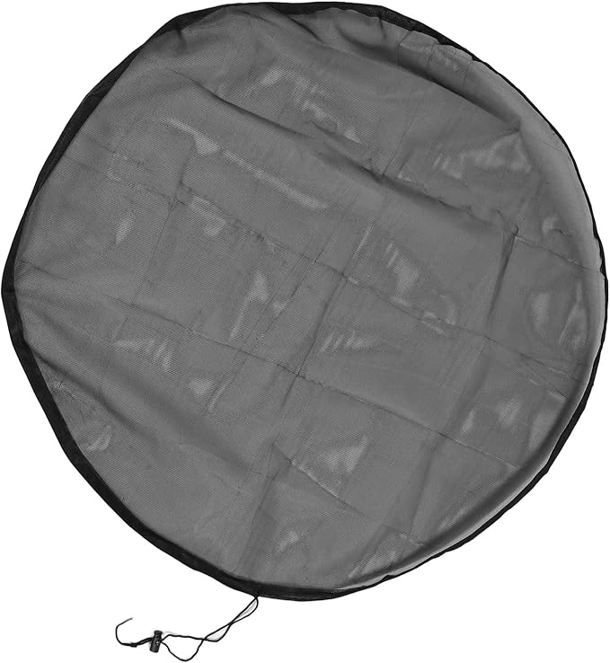 Rain Mesh Cover, Mesh Cover for Rain Barrels, Drawstring Leaf Filter Water Collection Buckets Tank Protector Outdoor Garden Net Screen to Keeps from Leaves and Debris (Dia