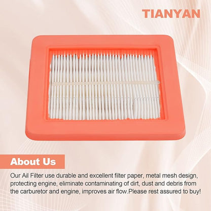 TIANYAN 17211-Z8B-901 Air Filter for Honda GCV160LAO GCV190LA GC190LA HRR216 HRB216 HRB217 HRC216 HRS216 HRT216 HRZ216 HRX217 EB2800I EG2800I Generator Lawn Mower Air (2 pcs)