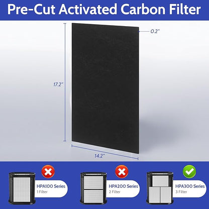 6 Pack HPA300 HEPA Filter Replacement for Honeywell HPA300 Air Purifier Compatible HPA304 HPA200 HPA3300B HPA5300 Filters, Replace HRF-R3 True HEPA Filters
