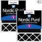 Nordic Pure 20x25x5 (Actual Size: 19 3/4 x 24 3/4 x 4 3/8) Lennox X6673 X6675 Replacement Odor Reduction Merv 8 Filter 2 PK
