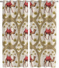 2 Panel Kitchen Cafe Curtains, Camels Palm Trees Sunlight Filtering Nature Air Through, Window Decor Tier Curtains for Living Room 104W x 96L inch Desert Date Coconut Trees Leaves Cords Beige