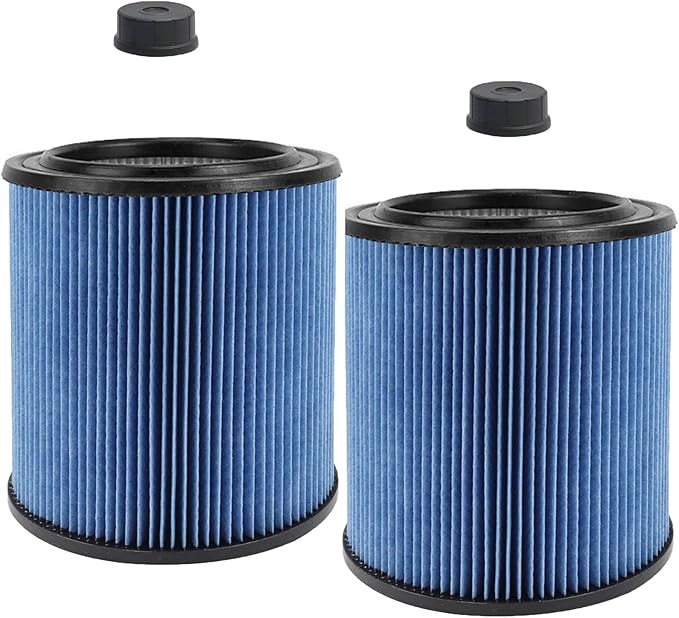 MZY LLC 2 Pack 17907 Cartridge Filter for Craftsman Shop Vacs 5 to 20 Gallon, 3-Layer Pleated 9-17907 Wet/Dry Fine Dust Filter