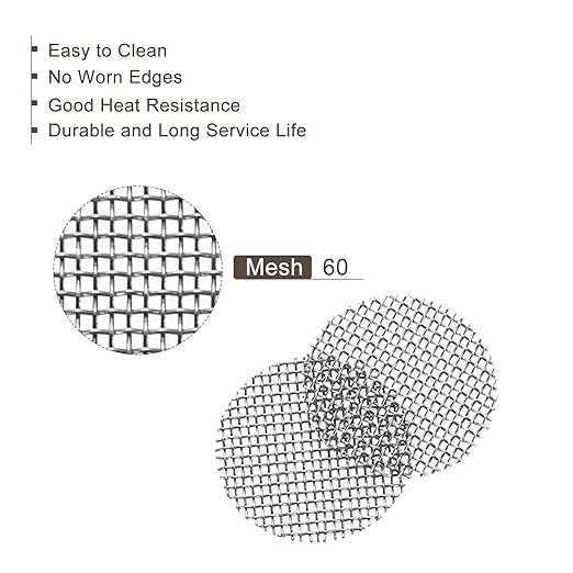MECCANIXITY Pipe Screen Stainless Steel Screens, 3/8 Inch (9.5mm) Diameter for Pipe Filter, Pack of 100