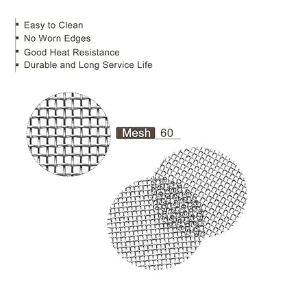 MECCANIXITY Pipe Screen Stainless Steel Screens, 3/8 Inch (9.5mm) Diameter for Pipe Filter, Pack of 100