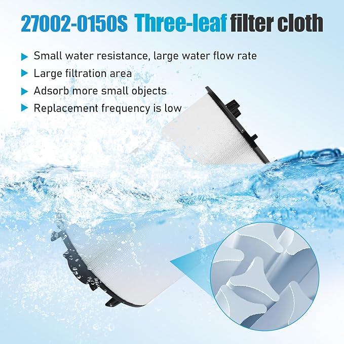 27002-0150S Pool Filter Replacement, Compatible with Sta-Rite System 2 Model PLM150 Modular Media Pool and Spa D.E. Cartridge Filter, with 24800-0121 Air Bleed Assembly, 150 sq. ft, Polyester