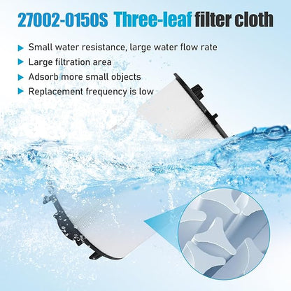 27002-0150S Pool Filter Replacement, Compatible with Sta-Rite System 2 Model PLM150 Modular Media Pool and Spa D.E. Cartridge Filter, with 24800-0121 Air Bleed Assembly, 150 sq. ft, Polyester
