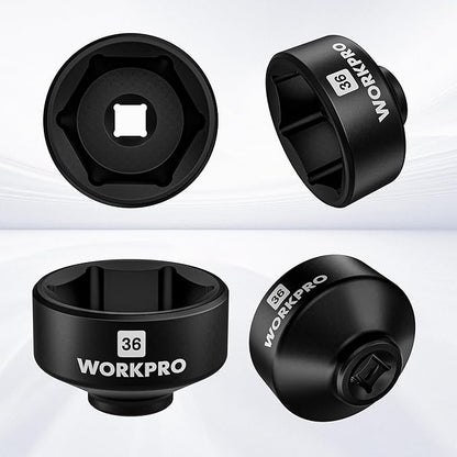 WORKPRO 36mm Oil Filter Socket Wrench, Oil Filter Removal Tool, Oil Filter Change Set, Ideal for Some Ford F250, BMW, Mini, Volvo, Audi, VW, Porsche Vehicles