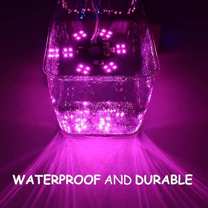 Air Cleaner LED Light 5" Truck Decorative Hex Style Air Filter Lamp for Peterbilt, Kenworth, Trailers, RVs', Campers Support IP67 12-24V Sold Individually (Purple)