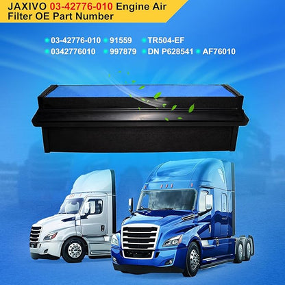 03-42776-010 Engine Air Filter Compatible With 2018-2023 Freightliner Cascadia Replaces 0342776010,997879,91559,TR504-EF,P628541