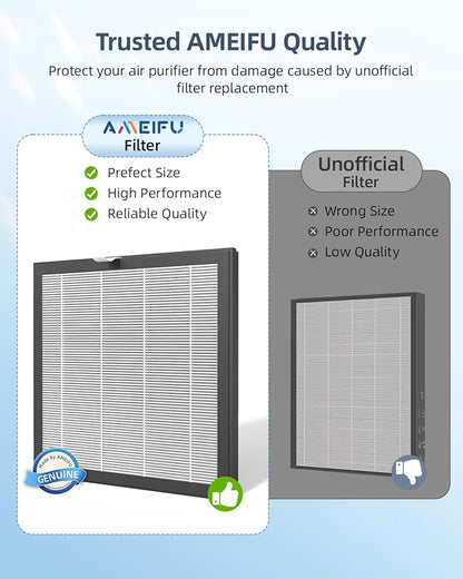 AMEIFU Air Purifier Replacement Filter, AMEIFU G3 Air Purifier, 1 Pack, White, for FXAP2W & A-1 (Not Include Washable Filter)