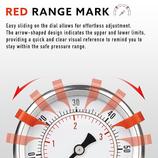 0 to 300 Psi Pressure Gauge, Glycerin Liquid Filled, 2.5 inch Dial, 1/4" NPT Lower Mount, Stainless Steel Case, for Regulator, Air Compressor, Water System, HVAC, Hydraulic, Pressure Test