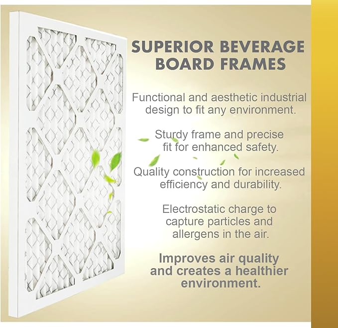 Proairtek AF14251M08SWH Model 14x25x1 Air Filter, MERV 8; Ideal for Anyone Wanting Clean, Crisp Air in Their Home