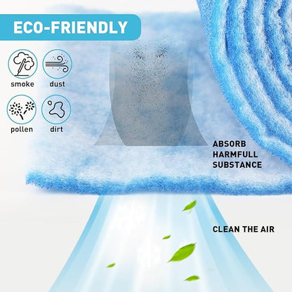 12"×140" Air Vent Filter for Home,AC & Floor Register Filter,MERV 8 Electrostatic Media Kit Roll with Adhesive Hook Tape,Reduce Dust, Dirt, Smoke and Pollen(30+ Filters)