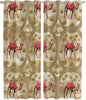 2 Panel Kitchen Cafe Curtains, Desert Camels Sunlight Filtering Nature Air Through, Home Decor Window Covering Tier Curtains for Living Room 80W x 84L inch Tropical Palm Trees Sand Cords Brown