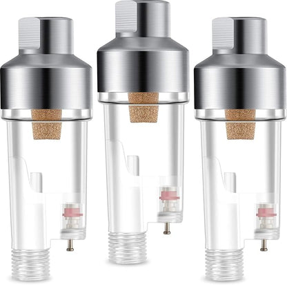 Honoson 3 Pcs 3 Pcs Airbrush In-line Water Trap Mini Air Filter Connect Separator for Connects Directly Onto Airbrushes and Hoses with 1/8 Bsp Threads