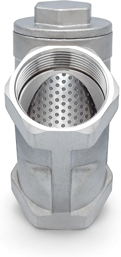 UNOX 1 1/4" Y-Type Stainless Steel Industrial Strainer - AISI 304 - Water Oil Filter for Plumbing Tools & HVAC Systems, Heavy-Duty Pipeline Protection, PN6/PN10 Rated