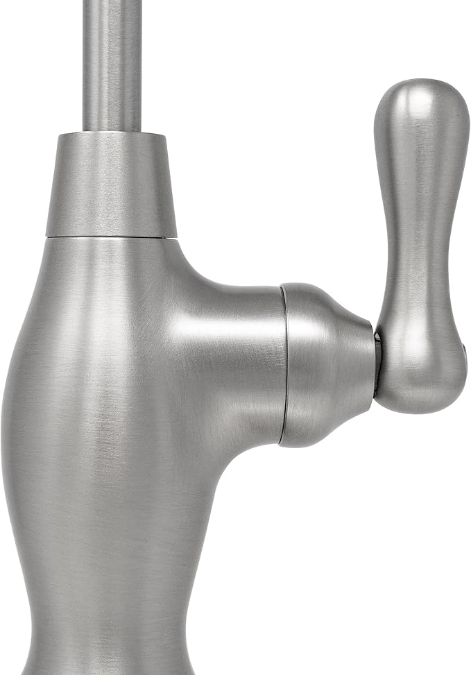 Metpure Non-airgap NSF Certified RO Faucet Reverse Osmosis Drinking Water Filtration System Water Dispenser Spout (Stainless Steel). Vase Style with Faucet Wrench.