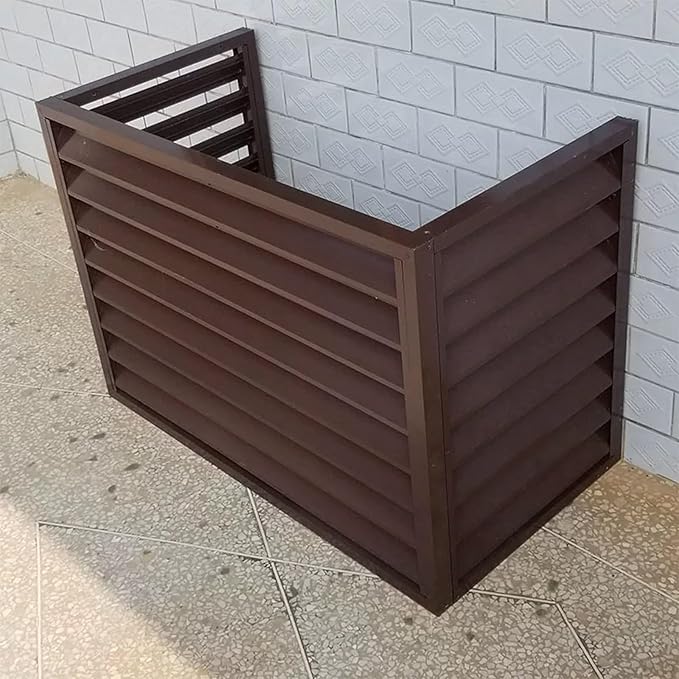Multifunctional Aluminum Shutter Privacy Fence, Mini Split Cover for External Units, freestanding Enclosure to Cover Garbage Or Units, Noise Reduction, Suitable for Garden, Balcony, Outdoor ( Color :