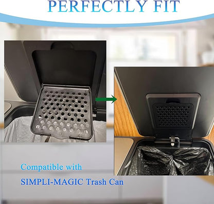 Odor Absorbing Filter Refills for SIMPLI-Magic Trash Can, Activated Charcoal Deodorizer Compatible with SIMPLI-Magic Garbage Bins with Built in Odor Filter Compartment, Square (Pack of 6)