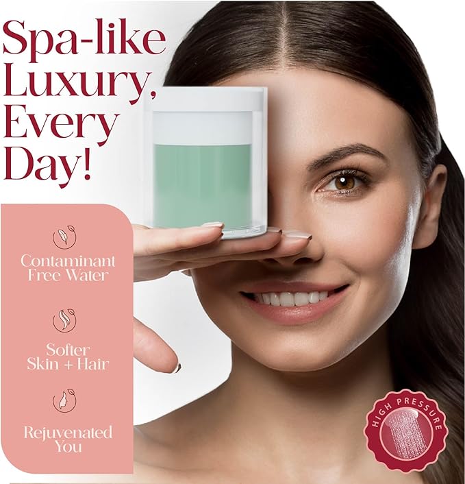 Vitamin C Shower Filter Replacement Cartridge + Shower Steamers Aromatherapy - K Beauty Skin & Hair Enhancement, Universal Water Filter Replacement for AquaBliss - Eucalyptus Scent