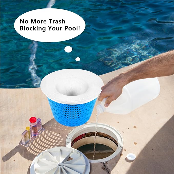 60 Pack Pool Skimmer Socks, Pool Filter Socks for Skimmer Baskets, Ultra-Fine Mesh Skimmer Sock Cleans Debris and Leaves for In-Ground and Above Ground Pools