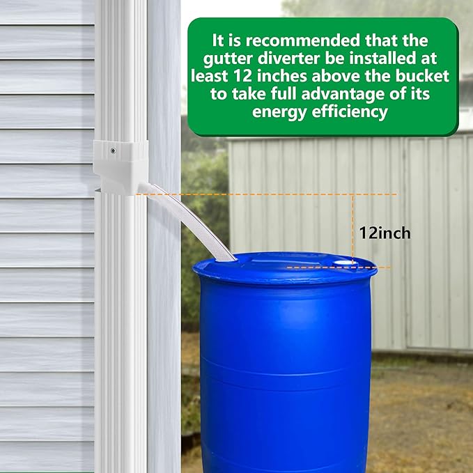 Rainwater Collection System-Rainwater Collection Diverter Connector System-Raindrop Rainwater Colander Kit for Hose for Diverting Water Fits 2’’ x 3’’ Standard Downspout