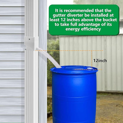 Rainwater Collection System-Rainwater Collection Diverter Connector System-Raindrop Rainwater Colander Kit for Hose for Diverting Water Fits 2’’ x 3’’ Standard Downspout