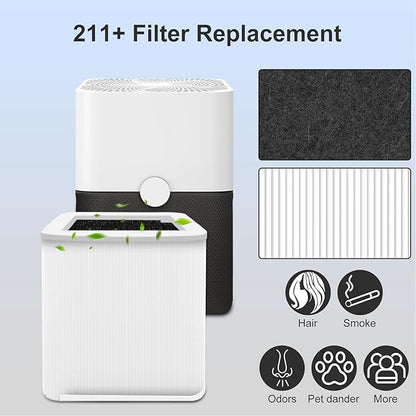 2 Pack 211+ Replacement Filter Compatible with 211 Air Puri-Fier， Activated Carbon 211 Filter