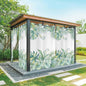 Leaves Outdoor Curtains for Patio Green Leaf Tropical Plants Farmhouse Pastoral Waterproof Outside Curtains with Grommet Top Weatherproof Curtain for Cabana Pergola Gazebo, 1 Panel, 54" W x 95" L