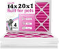 Colorfil 14x20x1 Air Filter (4-Pack) | Made in the USA | Color Changing | Remove Cat and Dog Odor | MERV 8 for Pet Hair Dander and Dust | 13.5"x19.5"x0.75" Exact Size