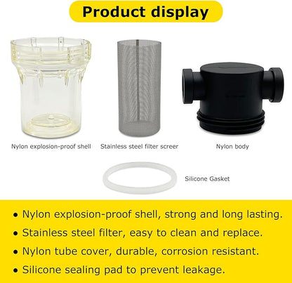 1/2" Female NPT in-Line Strainer with 40 mesh Stainless Steel Filter Screen (1/2“ 40 Mesh)