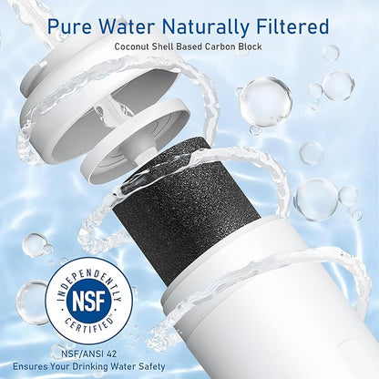 K003 Refrigerator Water Filter Replacement for GE MWF, martWater MWFP, MWFA, GWF, HDX FMG-1, WFC1201,WFC1201, RWF1060, 197D6321P006, PC75009,Kenmore 9991,GSE25GSHECSS, PSHS6PGZBESS (1)