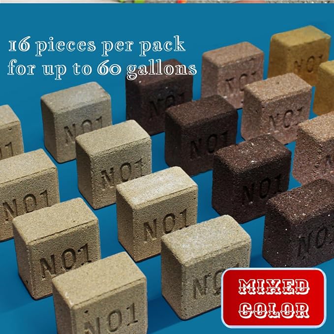 Bio Filter Media Square Brick 16 Pieces for Aquarium Filter System to Improve Water Quality, Universal Use | PH Balance | Durable