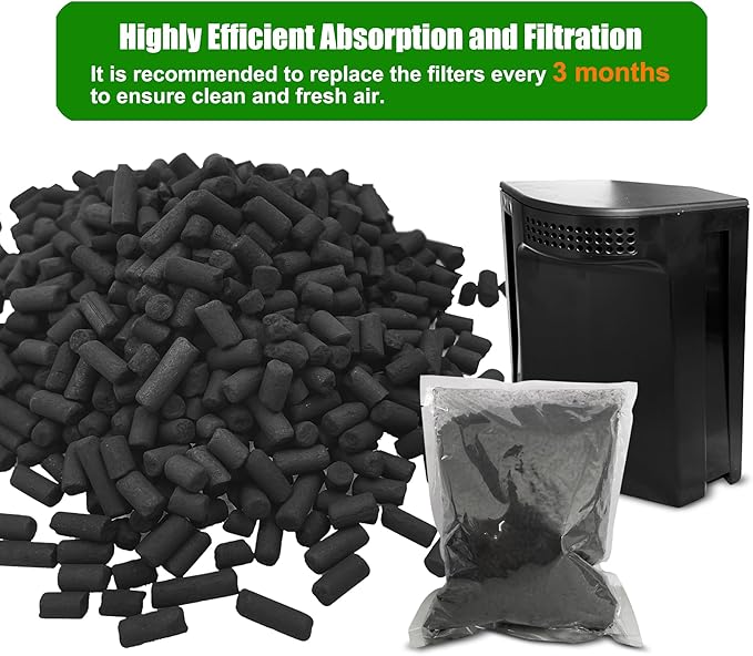 Odor Absorbing Carbon Refills for iDOO 3L Smart Kitchen Countertop Composter Filter, Replacement Activated Charcoal Filters Compatible with iDOO 3L Electric Kitchen Composter