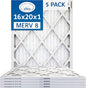 16x20x1 Air Filter MERV 8 (5-Pack) TRION Air Bear Pleated HVAC Air Filter Replacement (Actual Size: 15.50 x 19.50 x 0.75 Inches) Comparable to MPR 600, FPR 4-5